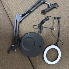 スマホ　タブレット　リングライト　撮影スタンド　配信機材の画像