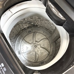 札幌市内配送可 【6ヵ月保証付き】美品 21年製 ニトリ 6kg 全自動洗濯機 NTR60BK ブラックの画像