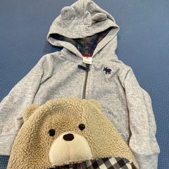 ベビー服　くま耳パーカー　帽子