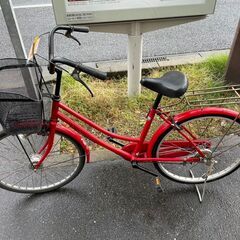 自転車　No.1547　レッド　LEDオートライト　24インチ　...