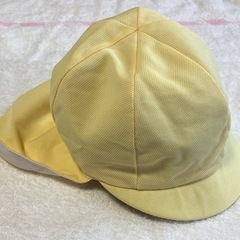 カラー帽子　黄色　白色　日除けつき　幼児用　園児用　