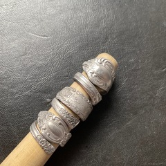 シルバーアクセサリー　スプーンリング　手作り指輪　ハンドメイドリング