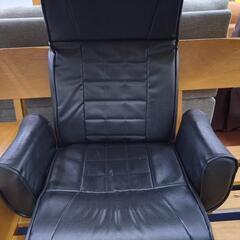 ★ジモティー割引有★ 肘付き回転リクライニング座椅子 ブラック 中古品