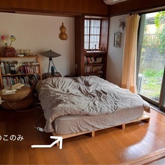 【お引き取り先が決まりました】すのこベッドのすのこ(シングル〜ダブル対応可)の画像