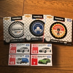 新品　トミカ  清掃車等　4台＋1番くじコースターセット