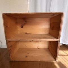 りんご箱　2個セット　木箱