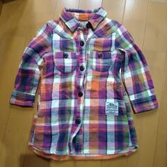 ９０ｻｲｽﾞ　ネルシャツワンピ　美品！　F.O.KIDS　の画像