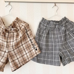 👧130cmイオン*PIAMON♡チェック柄ショートパンツset...
