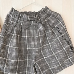 👧130cmイオン*PIAMON♡チェック柄ショートパンツset!!中古美品の画像