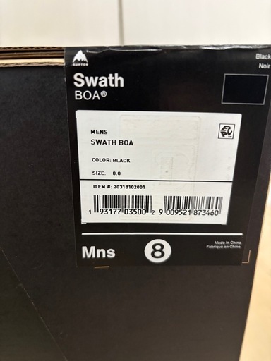 中古美品　2022-23 BURTON SWATH BOA BLACK スノーボード ブーツ バートン スワス ダブルボア ブラック　