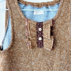 👧130cmキムラタン*ビケットクラブ裏起毛あったかジャンパースカート中古美品!!の画像