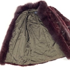 ③高級毛皮コート ボルドーの画像