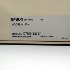 ① 現状品 エプソン レシートプリンター TM-T90 141 M165A  80mm ラベル 通電のみ確認済み EPSON ジャンク品 札幌市 中央区の画像
