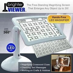  拡大鏡　ホワイト　手元　老眼　見やすく　便利　brighter...