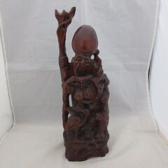 [1012]中国　仙人　木製　彫刻　福禄寿　魔除け　厄除け　置物...