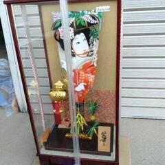 正月飾り　羽子板硝子ケース入り