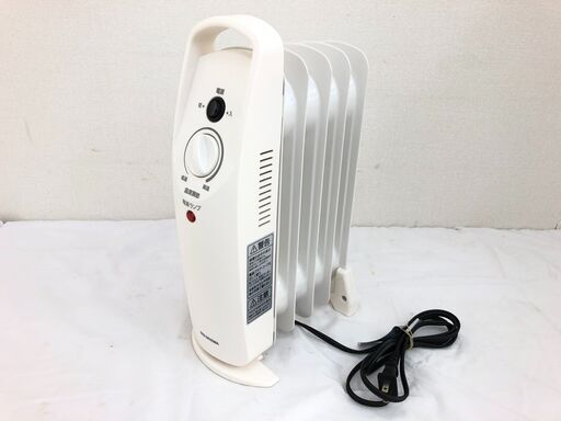 《値下げしました》JT535 (O) IRIS OHYAMA アイリスオーヤマ ミニオイルヒーター POH-505K-W 2023年製 3.3畳 ウェーブ型 500W 小型 通電動作確認済み 中古 現地引き取りのみ