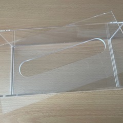 アクリルティシューボックス／ペーパータオル／箱ティシュー用 内寸　約幅25.2×奥行12.6×高さ8ｃｍの画像