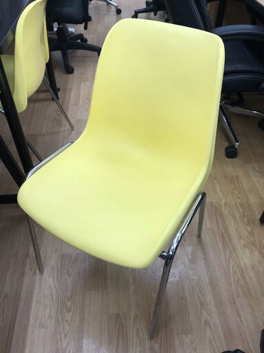 ★ジモティ割あり★  チェア 黄色  クリーニング済み KJ7057