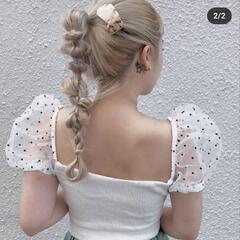 ZARA ドット パフスリーブ クロップド　ブラウスの画像