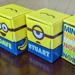 ☆ミニオン空箱　４個　BOB・DAVE・STUART・他　ユニバーサルスタジオジャパン　未使用・中古品　の画像