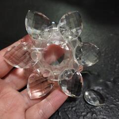 ガラス 置物 サンキャッチャー 蓮の画像