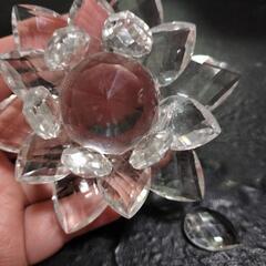 ガラス 置物 サンキャッチャー 蓮の画像
