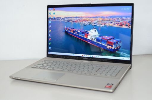 中古ノートパソコン 富士通 NH77/F3 Windows11+office 爆速SSD512GB AMD Ryzen 7/メモリ16GB/無線内蔵/WEBカメラ/17.3インチ/DVDマルチ搭載
