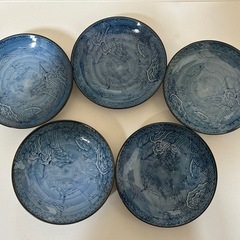 肥前哲三郎窯　有田焼　小皿5枚セット