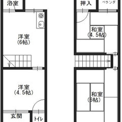 【敷金・礼金なし】大阪府守口市金田町周辺の3DKの木造２階建てテ...