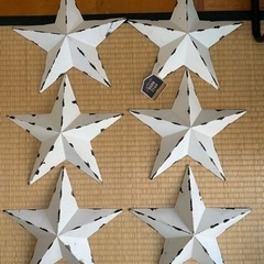 未使用品　6個セット　スター　星　飾り　エイジング加工　ヴィンテ...