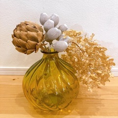ドライフラワー（蓮の花＊紫陽花）＆花瓶/花器をセットでお譲り致します🪷