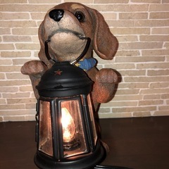 犬   
ランタン　　置物の画像