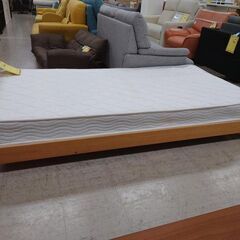 J8331 シングルベッド マットレス付 クリーニング済　【リユースのサカイ柏店】　の画像