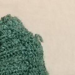 グリーン セーター Vネック 長袖 Mの画像