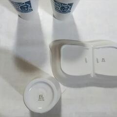 再値下げっ！　新品　たち吉　土もの風　磁器　ビアグラス&皿の画像