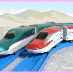 美品２編成●プラレール JR東日本★新幹線 Ｅ５系はやぶさ & ...