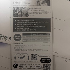 有効期間今月中 乗馬試乗会ご招待券×2の画像