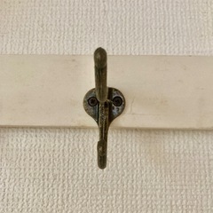アンティーク壁掛けラックフックつきの画像