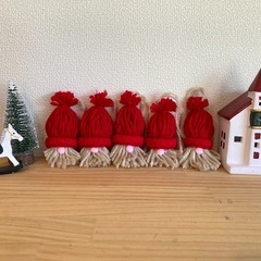 ハンドメイド　トムテオーナメント5個セット