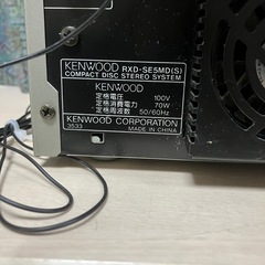 ケンウッド CD/MD/(カセット)ミニコンポ RXD-SE5MD(S) ジャンク扱いの画像