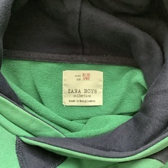 【中古】ZARA BOYS／ザラボーイズ　パーカー　 アウター グリーン　140cm 子供用の画像