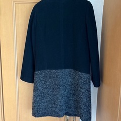 『carnelian』カーネリアン 異素材MIX ノーカラー　ロングコートの画像