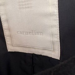 『carnelian』カーネリアン 異素材MIX ノーカラー　ロングコートの画像