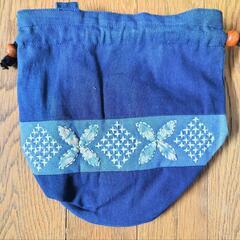 【未使用】本藍染巾着