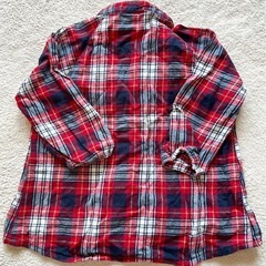 無印良品 チェック柄 長袖シャツ 90の画像