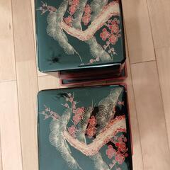 重箱　台　皿付　2セットの画像