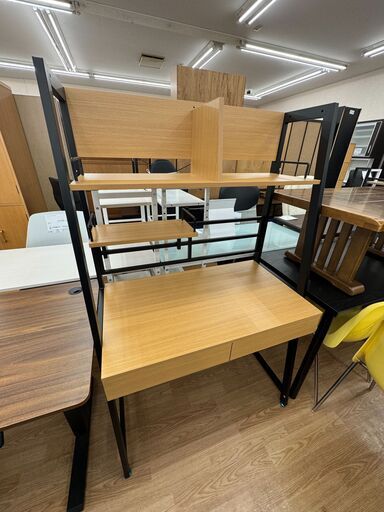 ★ジモティ割あり★ ニトリ 省スペースデスク ナチュラル H148×W91×D50 クリーニング済み KJ7075