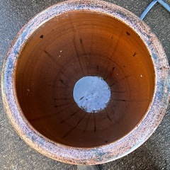 ヒビの入った睡蓮鉢
の画像