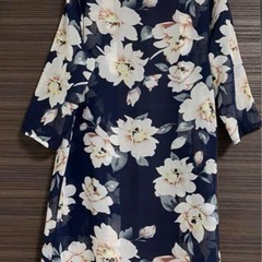 花柄　シースルーカーディガンの画像